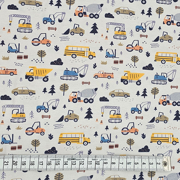 Jersey Fahrzeuge ecru
