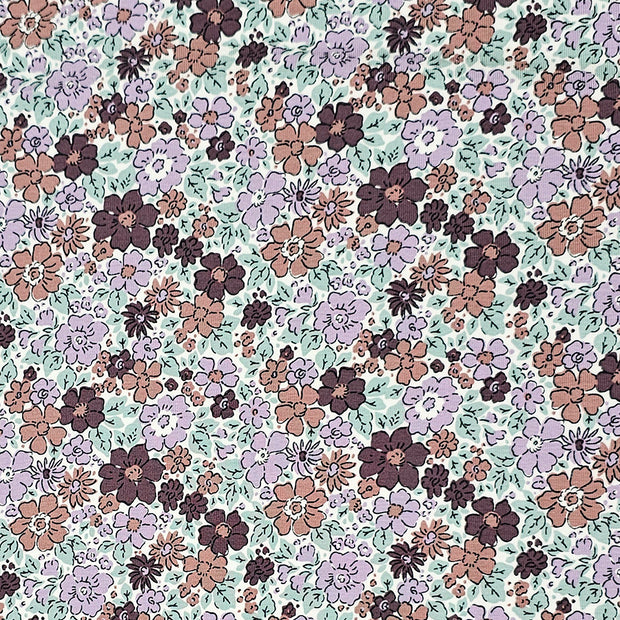 Jersey Blumen lila und flieder