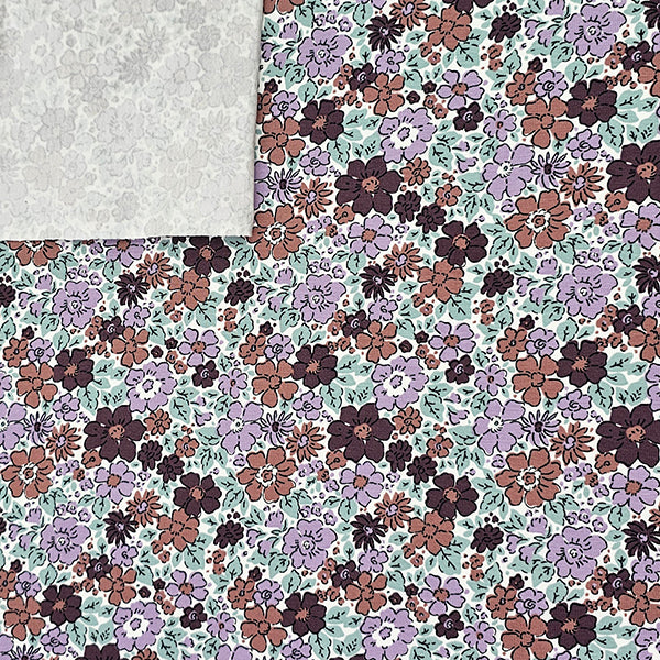 Jersey Blumen lila und flieder