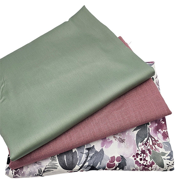 Trachten Stoffpaket mauve mit Schürze in sage