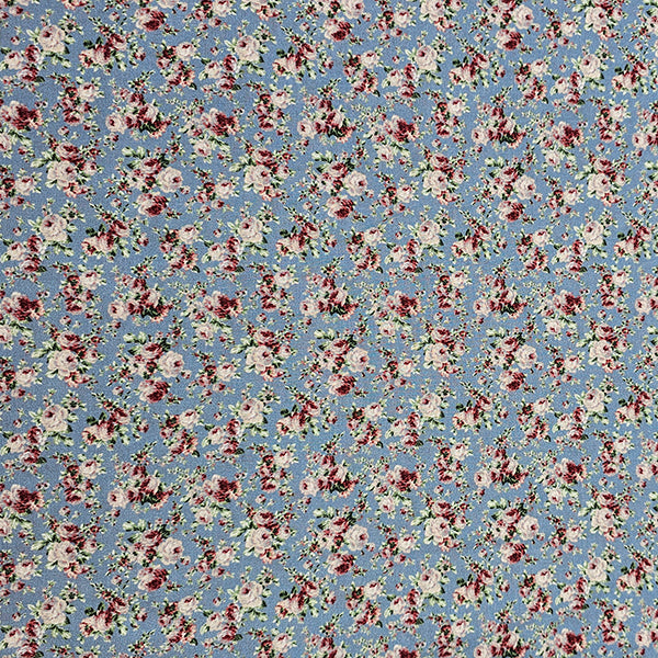 Baumwolle Rosen blau