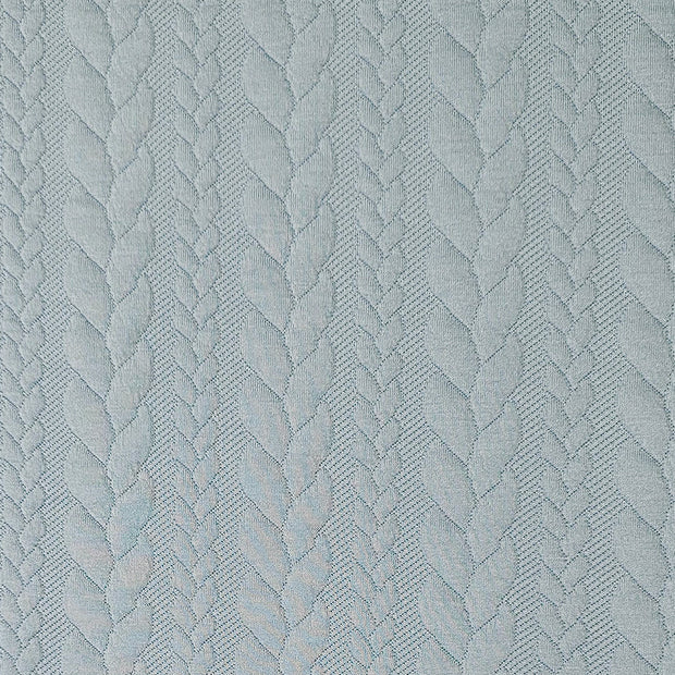 Zopf Jacquard/ Jersey hellblau