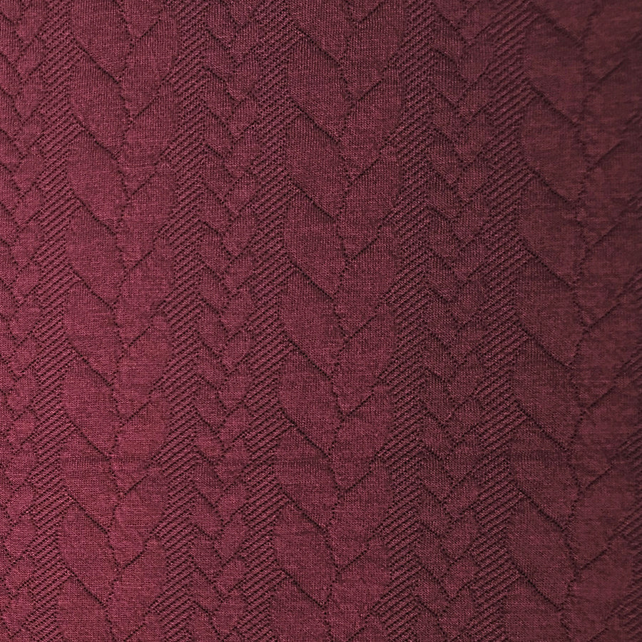 Zopf Jacquard/ Jersey bordeaux
