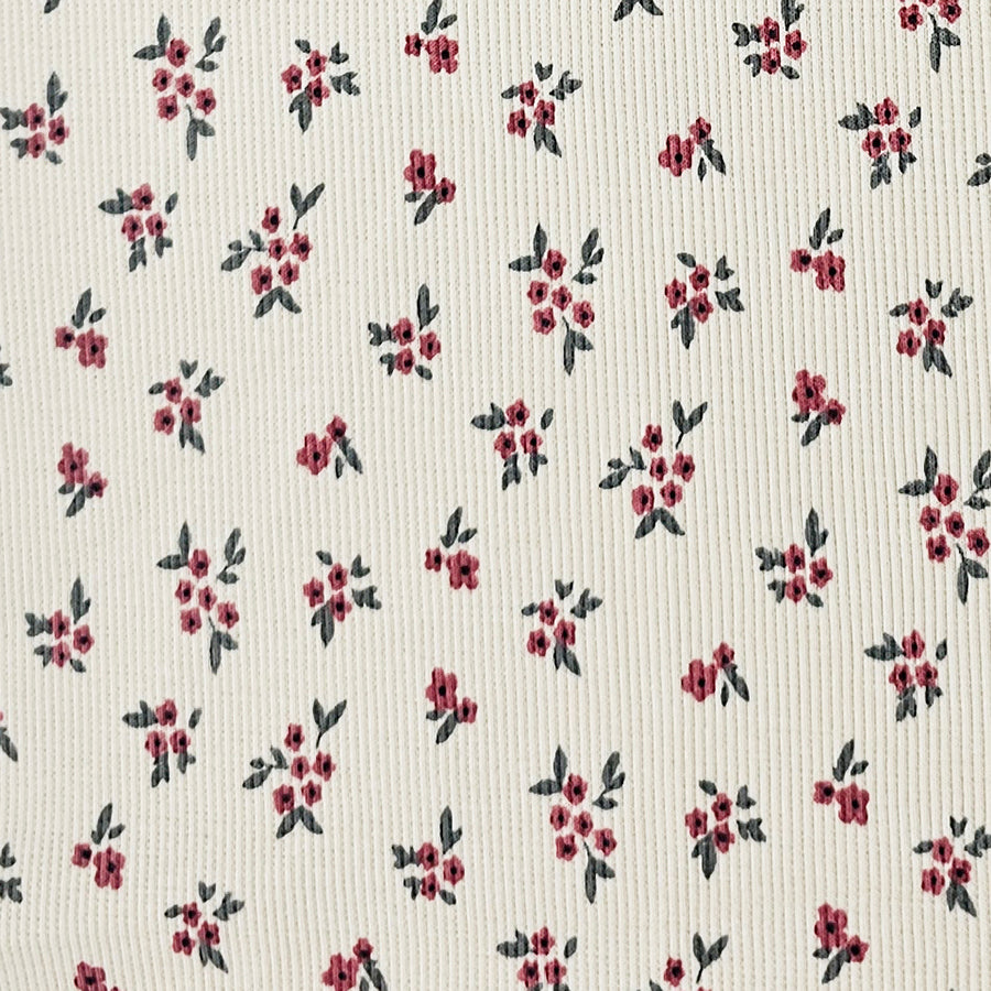 Rippjersey Blumen natur