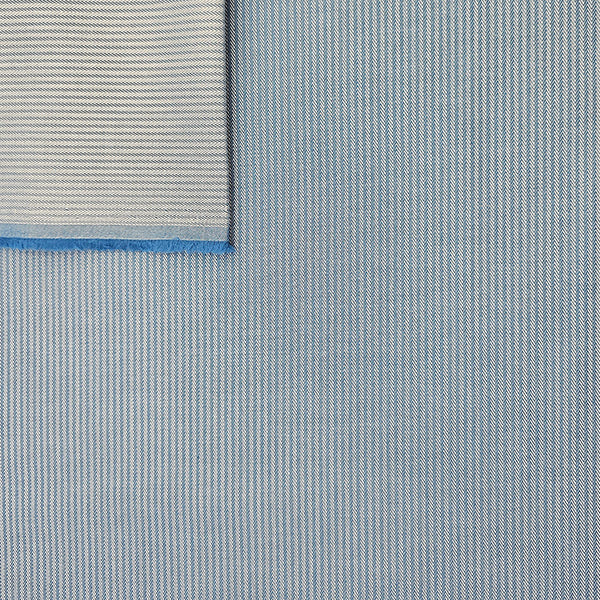 Jacquard Fischgrät fein blau