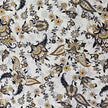 Baumwollsatin Siena Blumen senf und braun