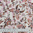 Baumwollsatin Siena Blumen rosa und terra