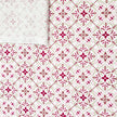 Baumwollsatin Siena Ornamente rosa und sand
