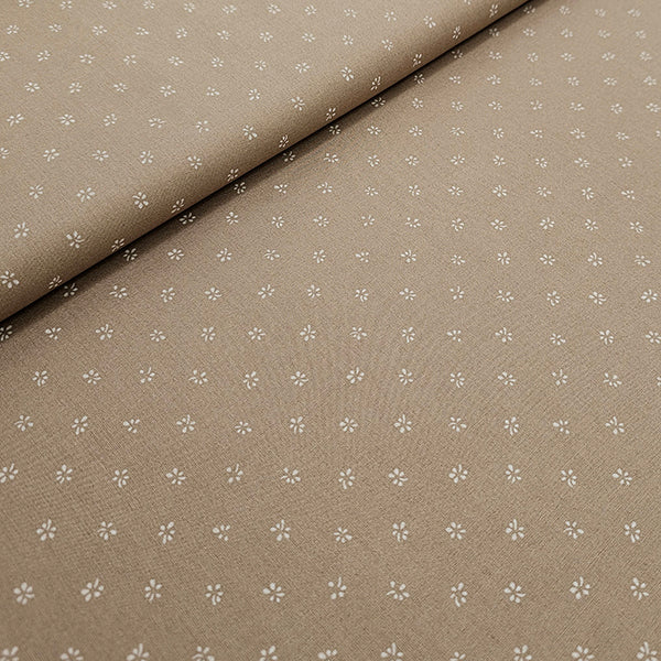 Baumwolle Streublümchen braun