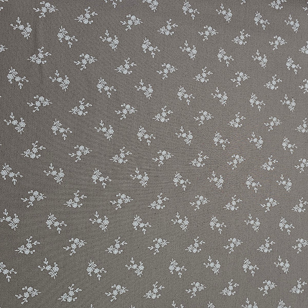 Baumwolle Streublümchen taupe