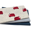 Jersey Stoffpaket Feuerwehr ecru und Streifen mit Bündchen