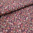 Baumwoll-Popelin fein Blumen bordeauxrot
