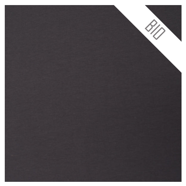 Baumwolljersey uni dunkelgrau Bio
