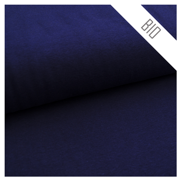 Jersey Stoffpaket Bauernhof und streifen marine mit Bündchen Bio