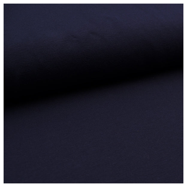 Baumwolljersey uni navy