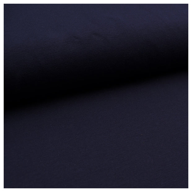 Baumwolljersey uni navy