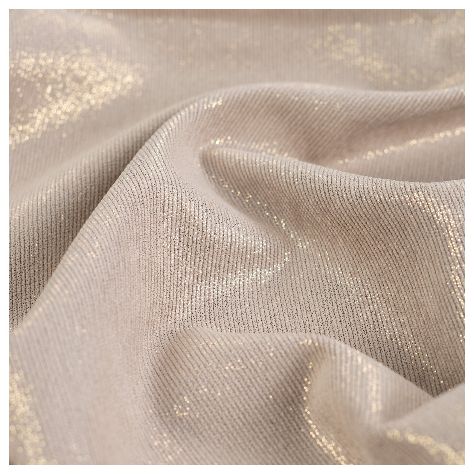 Cordstoff sand mit Gold
