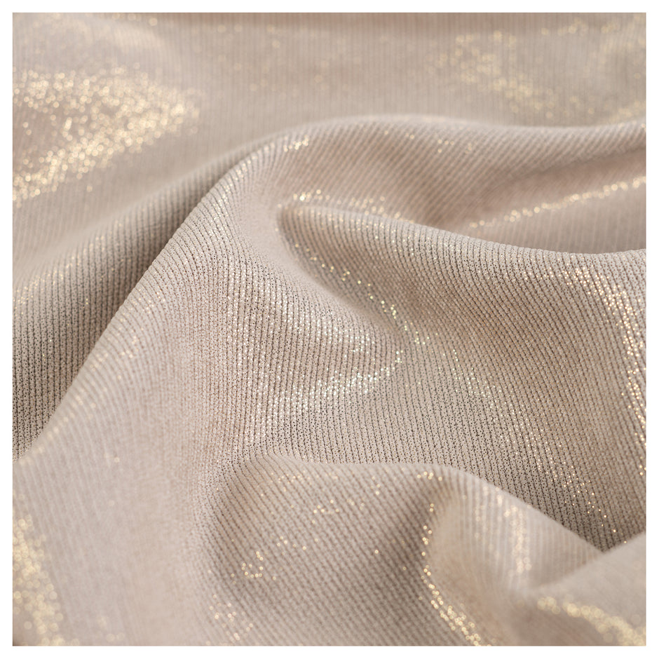 Cordstoff sand mit Gold