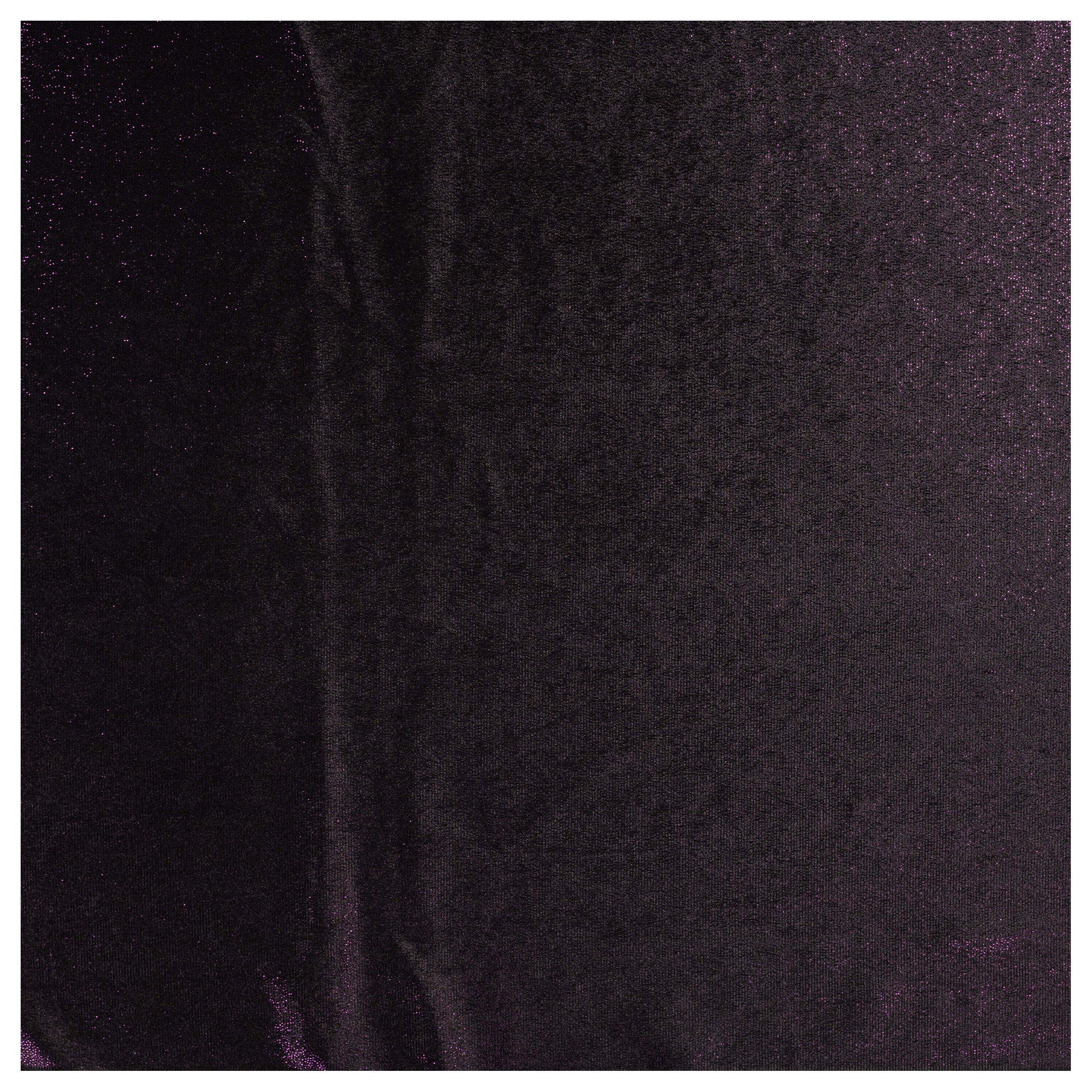 Velour schwarz mit Glanz in violett