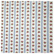 Baumwolle gestreift mit Rosen blau und rosa