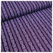Baumwolle gestreift mit Blumen aubergine