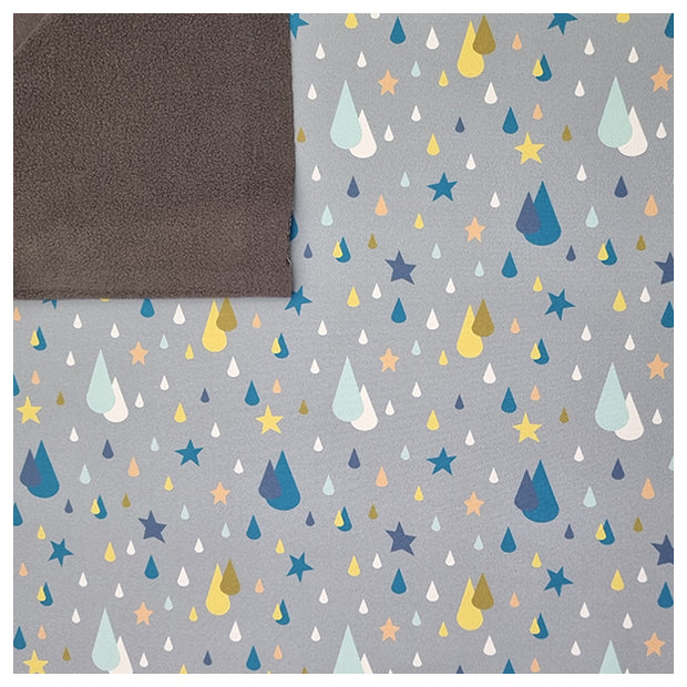 Softshell Tropfen grau