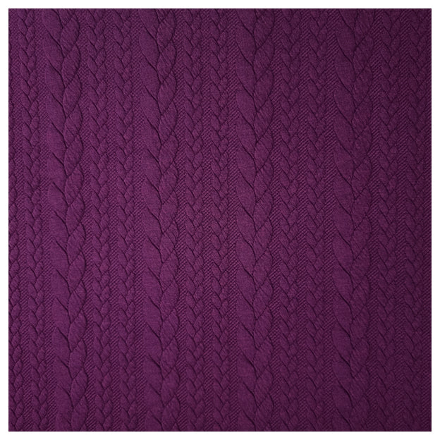 Zopf Jacquard/ Jersey dunkelviolett