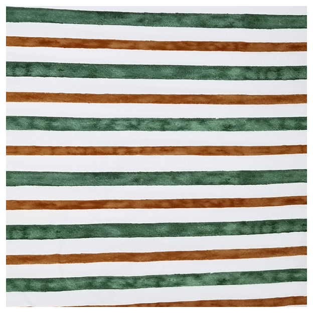 Jersey Streifen grün, braun und weiß