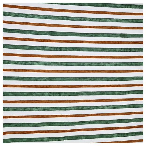 Jersey Streifen grün, braun und weiß
