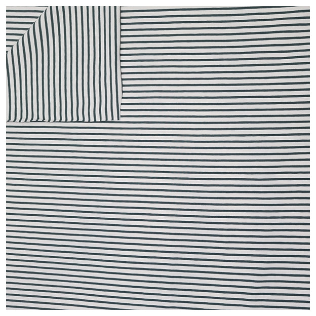 Jersey Streifen altgrün und weiß