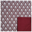 Baumwollsatin Ornamente purpurrot und weiß