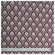 Baumwollsatin Ornamente purpurrot und weiß