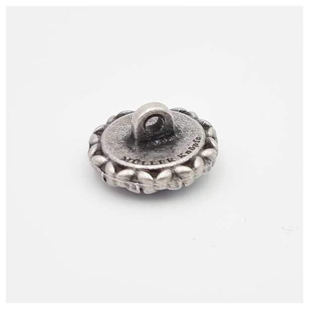 Metallknöpfe mit Blumen Pfirsich 15mm