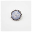 Metallknöpfe mit Blumen hellblau 15mm
