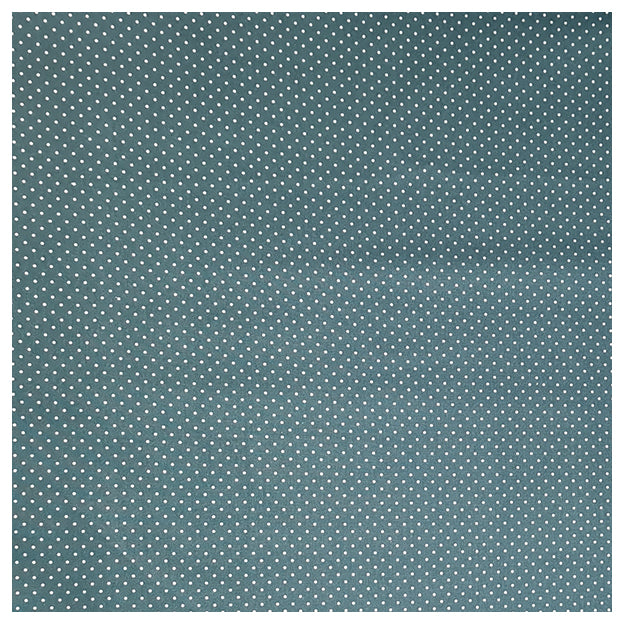 Baumwolle mini Tupfen petrol und weiß 2mm