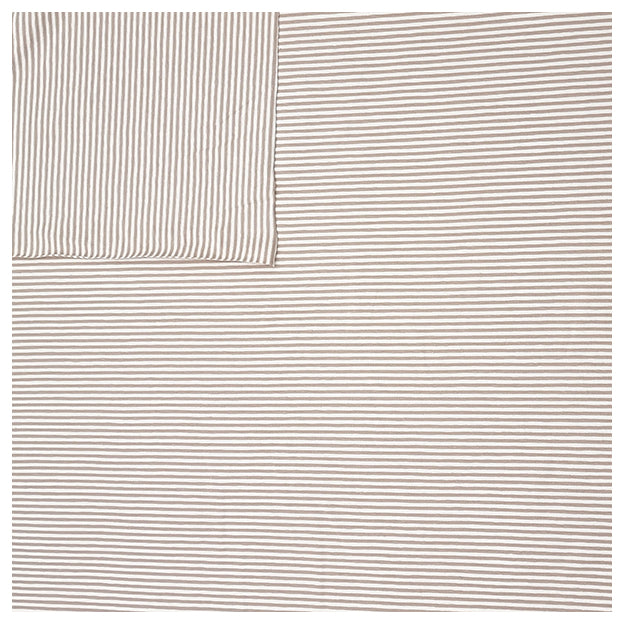 Jersey Streifen beige und weiß 2mm