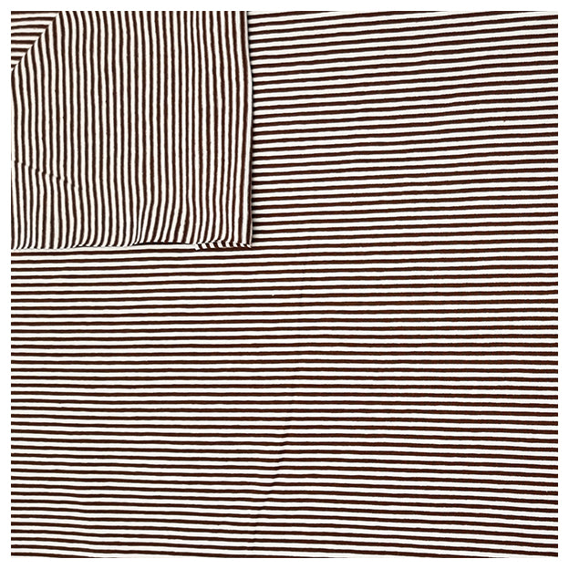 Jersey Streifen dunkelbraun und weiß 2mm