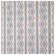Baumwollsatin rot und blau bedruckt