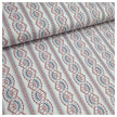 Baumwollsatin rot und blau bedruckt