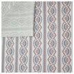 Baumwollsatin rot und blau bedruckt