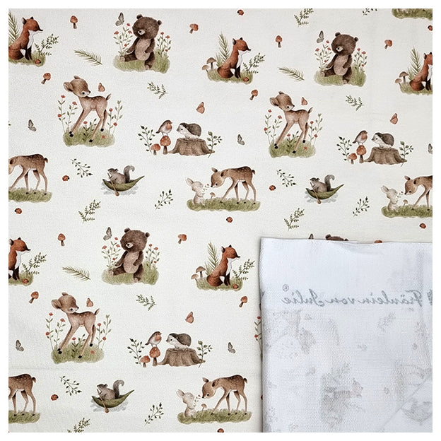 French Terry Waldtiere ecru