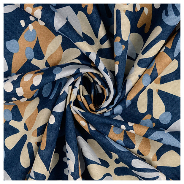 Canvas leaves blau