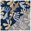Canvas leaves blau