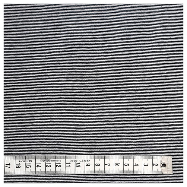 Jersey Streifen schmal navy und weiß