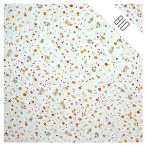 Musselin Baumwolle dots orange und ocker Bio