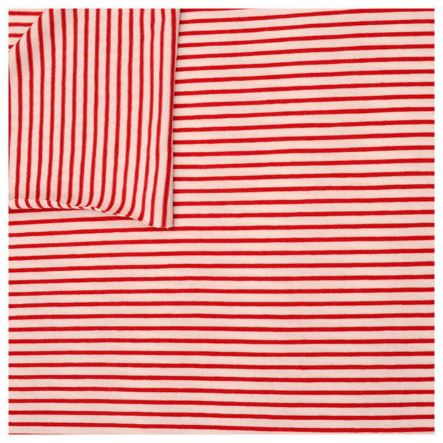 Jersey Streifen rot und weiß