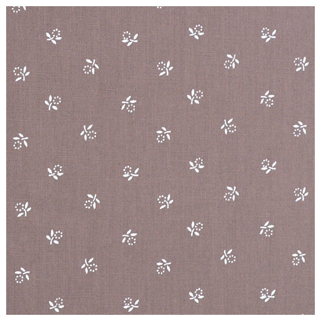 Baumwolle Streublümchen taupe
