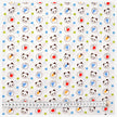 Baumwollstoff Panda Obst hellblau/grün
