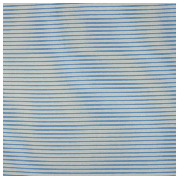 Jersey Streifen weiß/hellblau