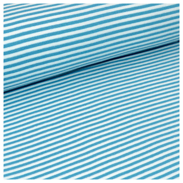 Bündchen Streifen blau/weiß